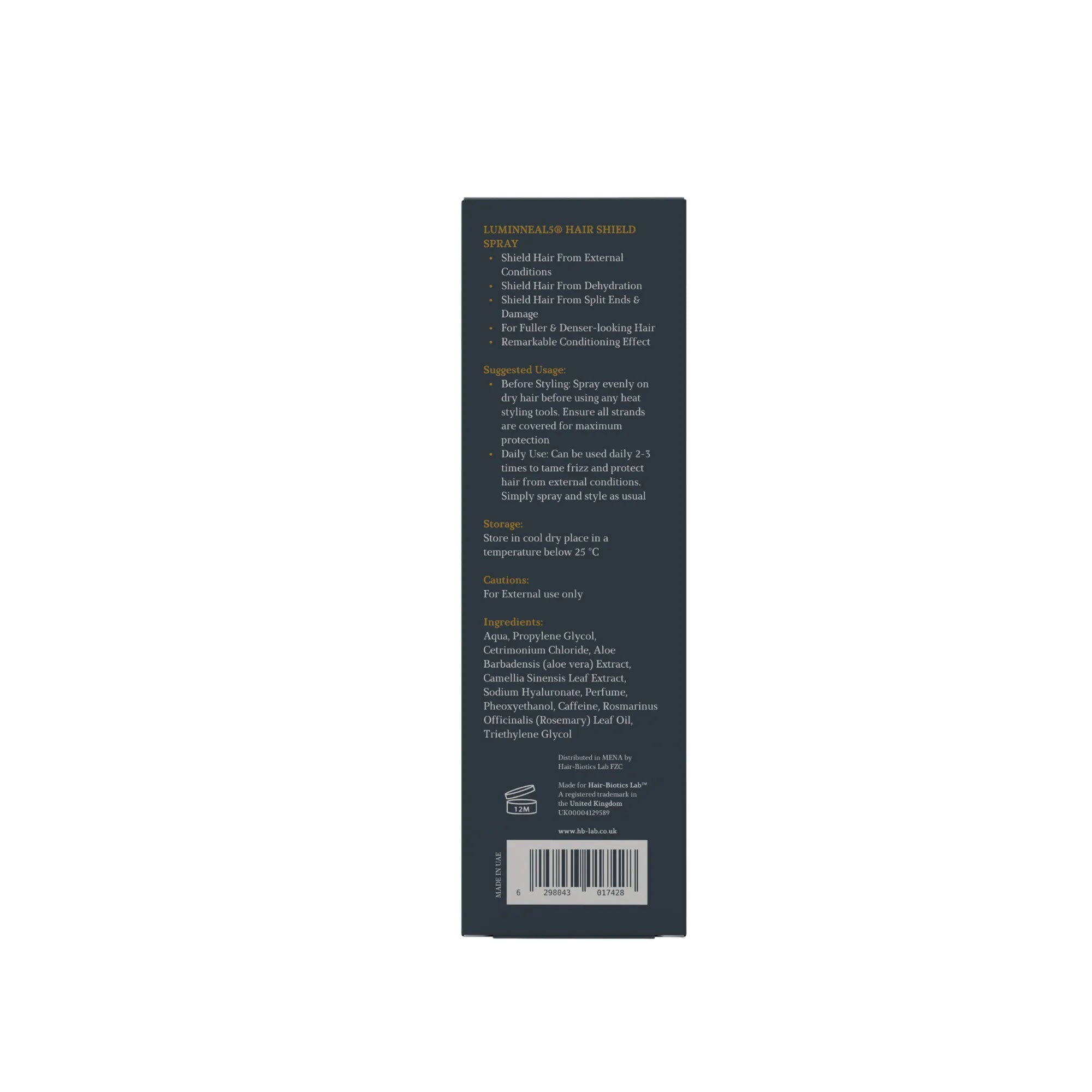 Luminneal5 Hair Shield Spray Back cover of a book with text and a barcode on a white background Luminneal5 De-Tangling hair Spray Hair-Care vpwvuf-su.myshopify.com Luminneal5 De-Tangling hair Spray Hair-Care vpwvuf-su.myshopify.com