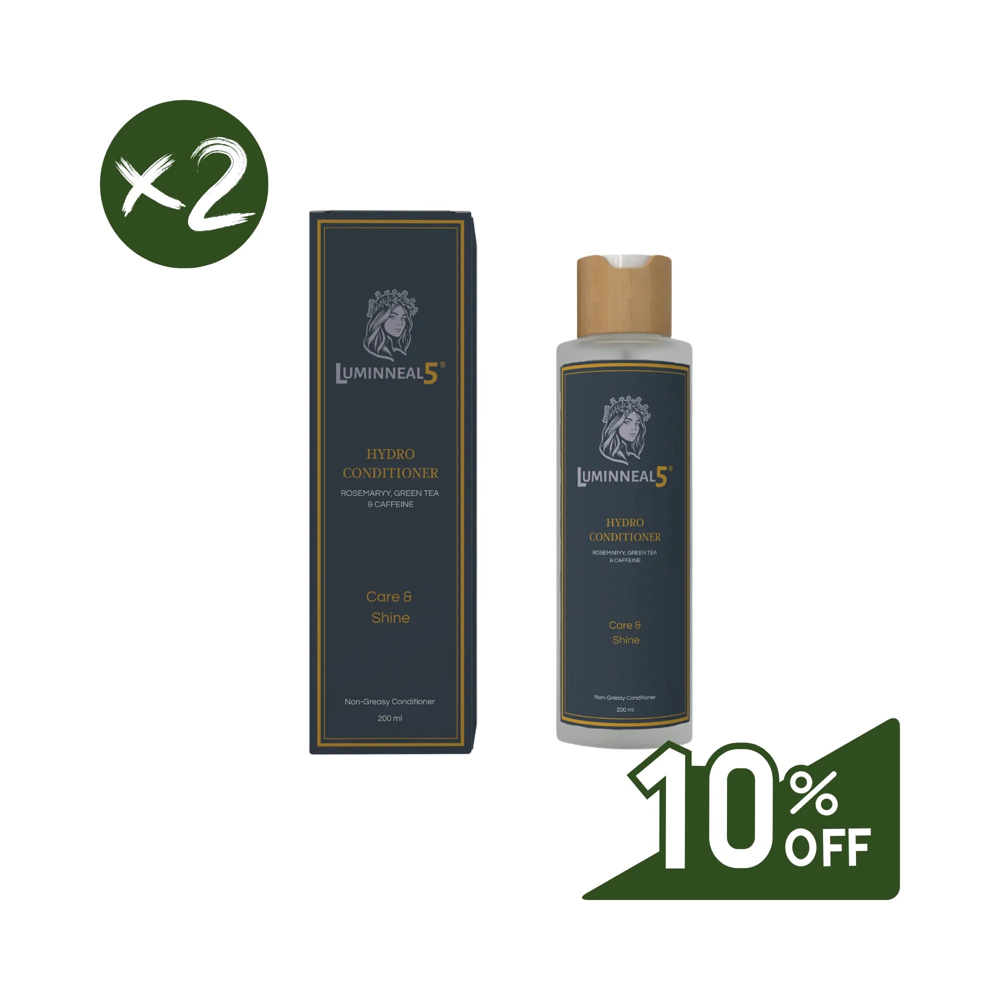 Luminneal5 Hydro Conditioner bottle and box with a 10% off discount label on a white background Luminneal5 Hydro Conditioner Hair-Care vpwvuf-su.myshopify.com Luminneal5 Hydro Conditioner Hair-Care vpwvuf-su.myshopify.com