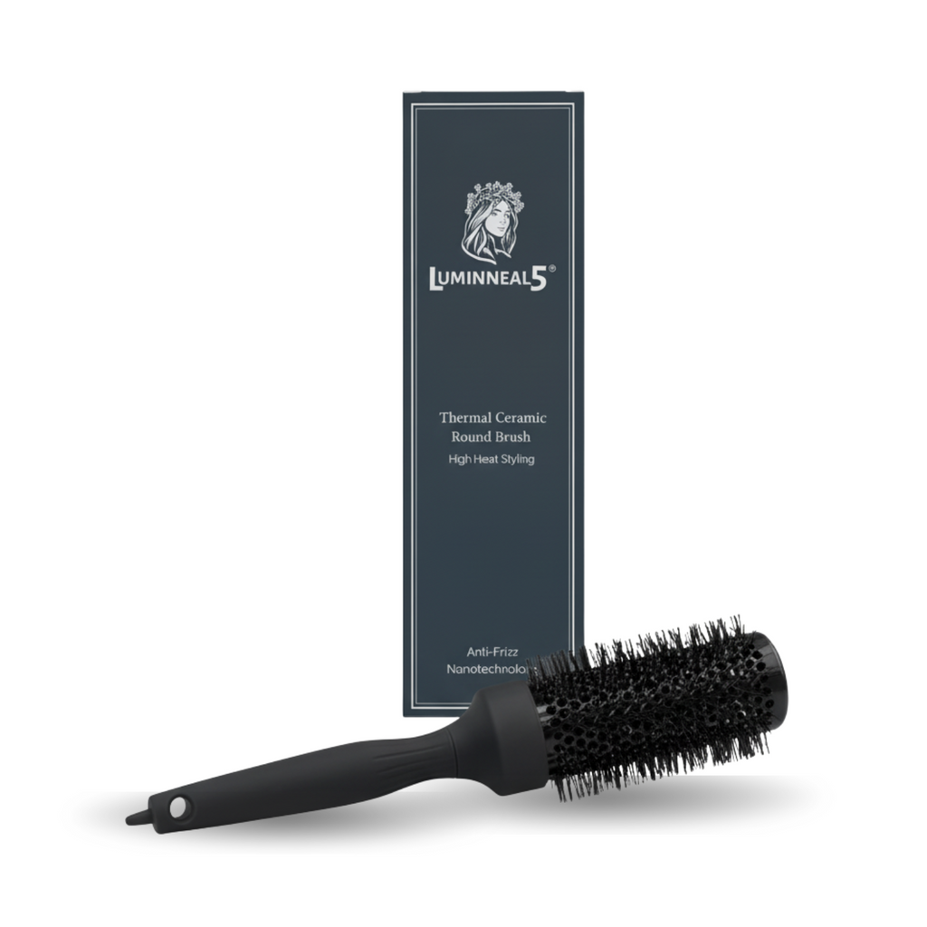 Luminneal5 round styling hairbrush with packaging