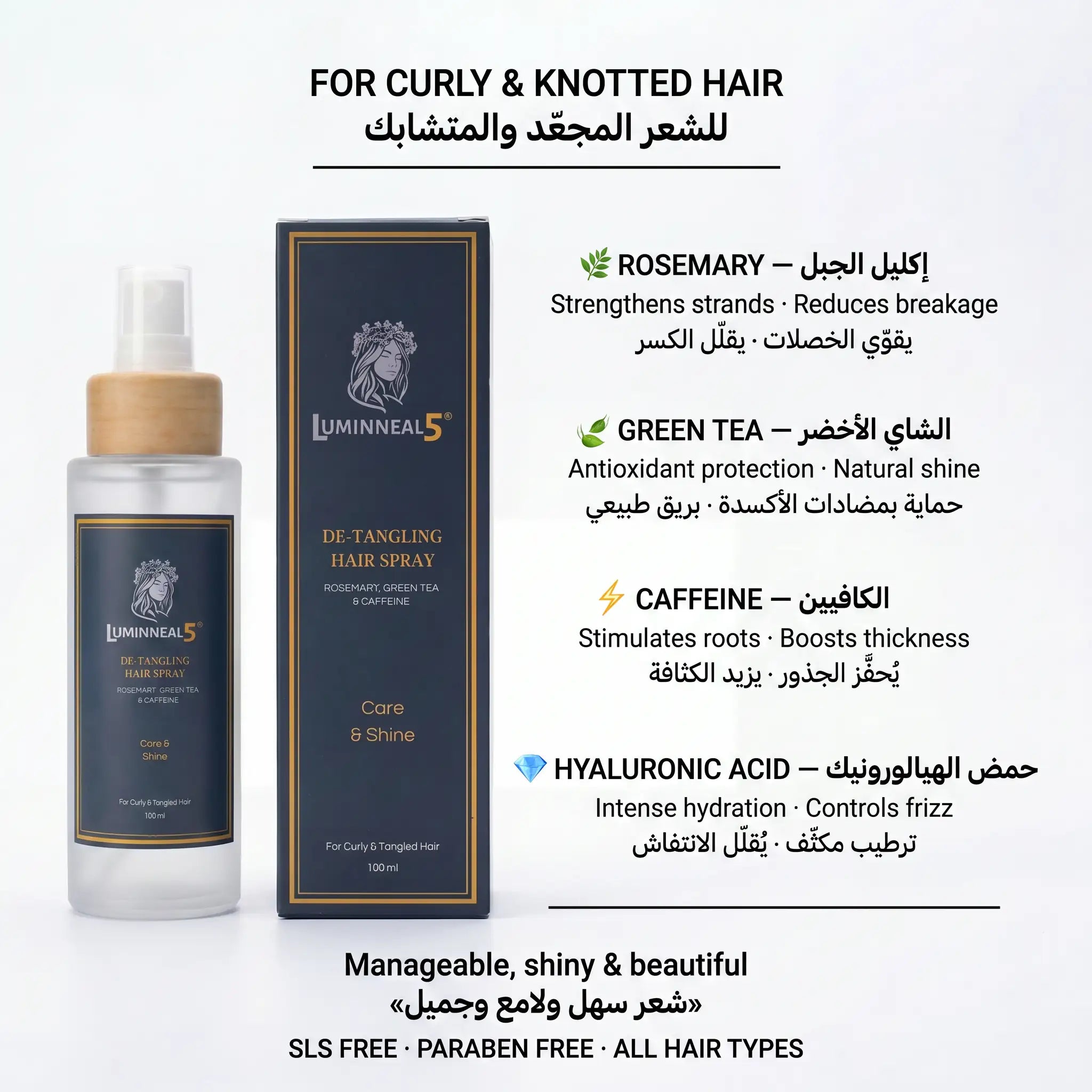 Luminneal5® De-Tangling hair Spray